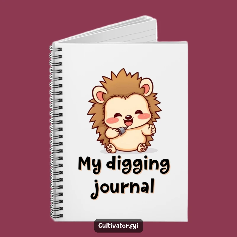 Funny Hedgehog Digging Notebook: Jot Down Ideas with Earthy Giggles