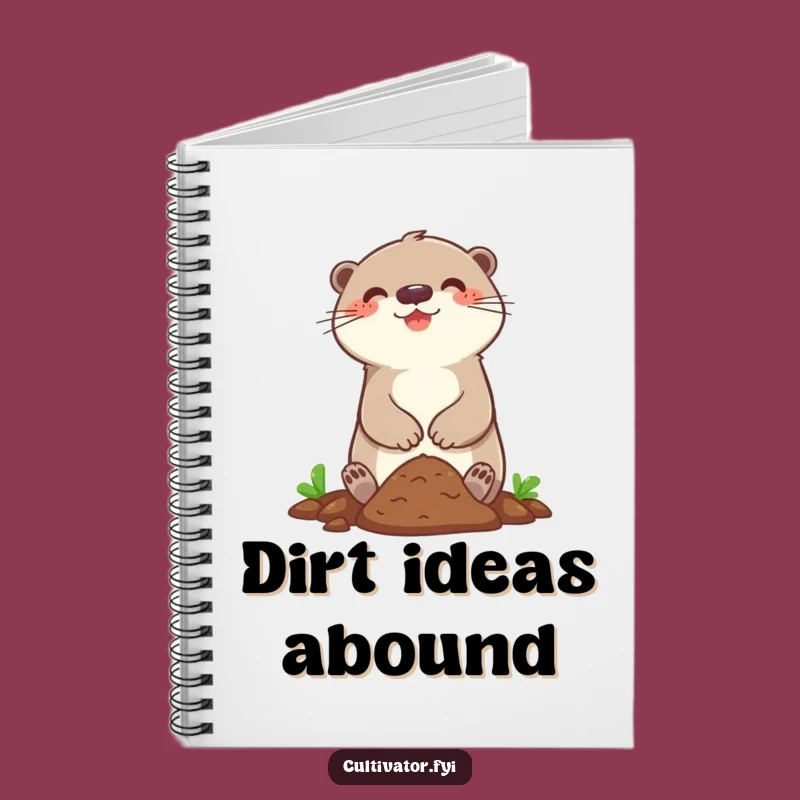 Funny Otter Gardener Notebook: Happy Character's Digging Log