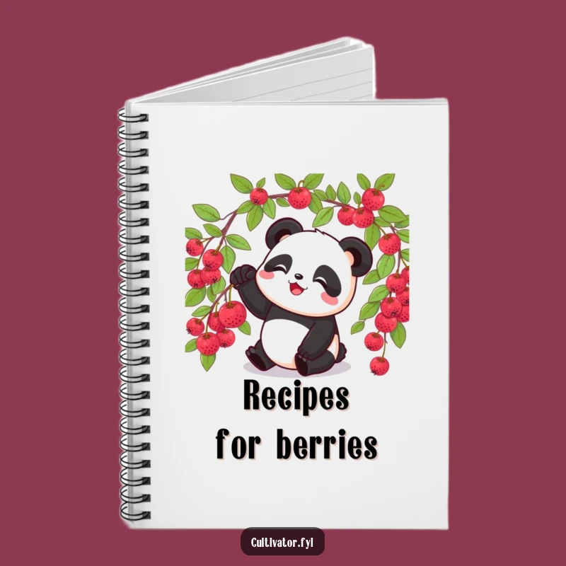 Funny Panda Berry Notebook - Jot Down Sweet Ideas!