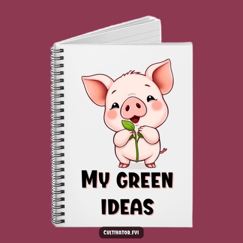 Funny Piglet Sprout Notebook: Record Your Growing Ideas