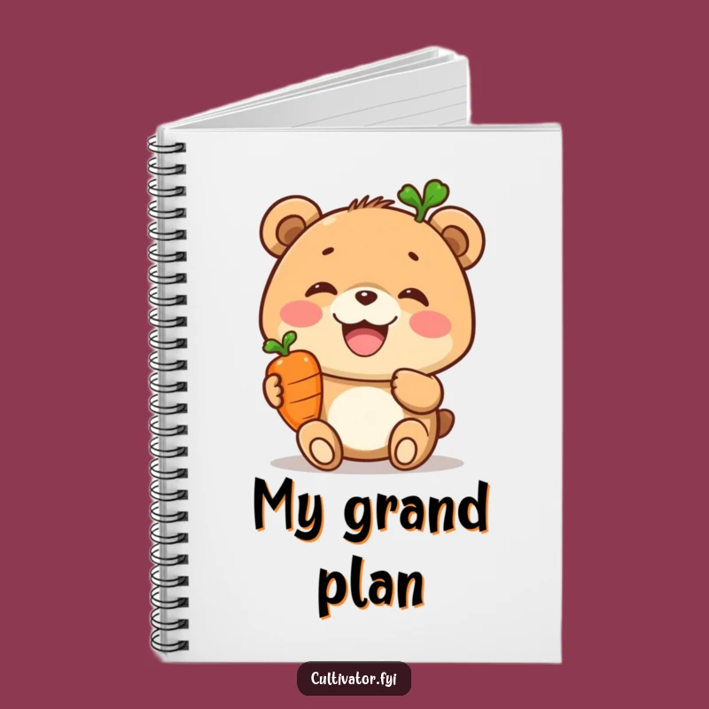 Funny Bear Notebook: Joyful Ideas, Carrot Notes, Hilarious Healthy Journal