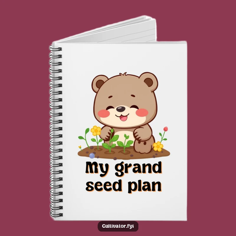 Funny Bear Notebook: Giggling Planter Design, Ideal Funny Gift for Journaling Gardeners