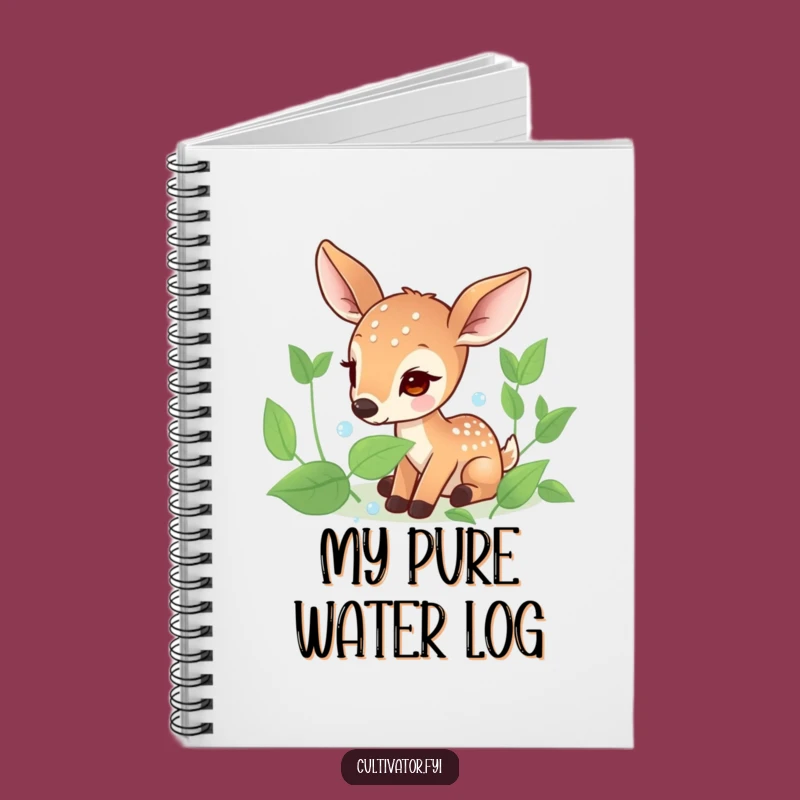 Funny Deer Dew Drop Notebook - Jot Down Gentle Thoughts - Great Funny Gift