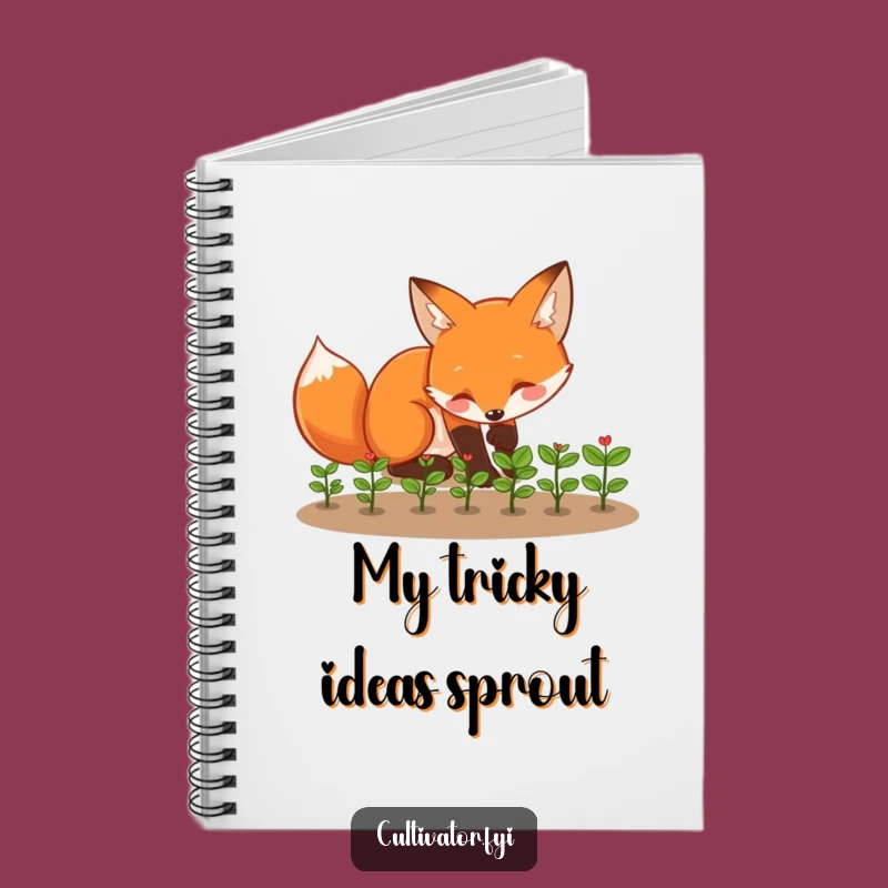 Funny Fox Notebook - Gardener's Playful Journal, Creative Funny Gift