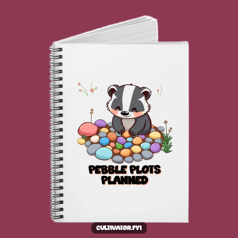 Funny Badger Garden Notebook - Jot Down Ideas with Natural Flair