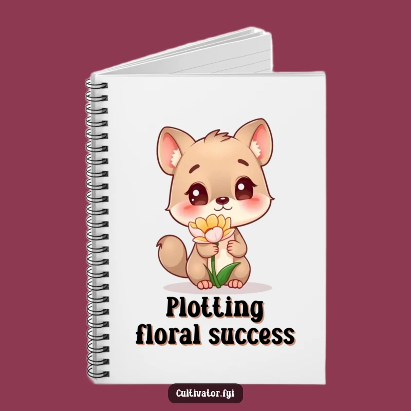 Funny Curious Animal Notebook: Flower Fascination Journal, Perfect Gift for Writers