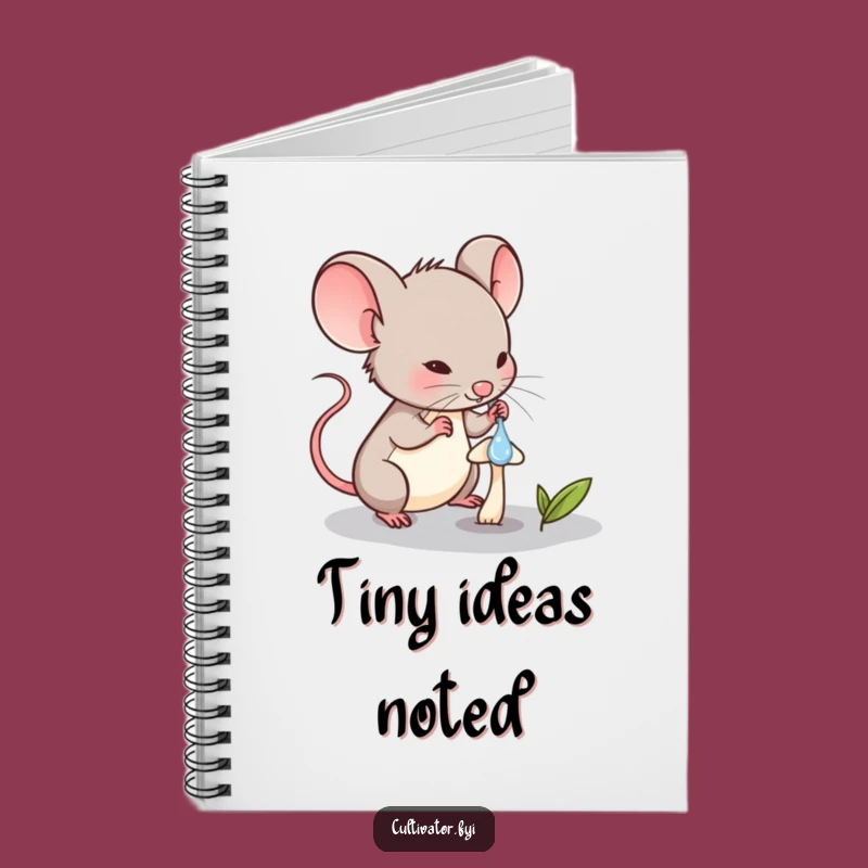 Funny Mouse Garden Notebook: Mushroom Watering Journal, Perfect Funny Gift!