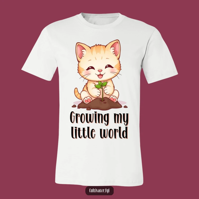 Funny Kitten Planting T-Shirt: Adorable, Hilarious Gift for Gardeners and Pet Lovers