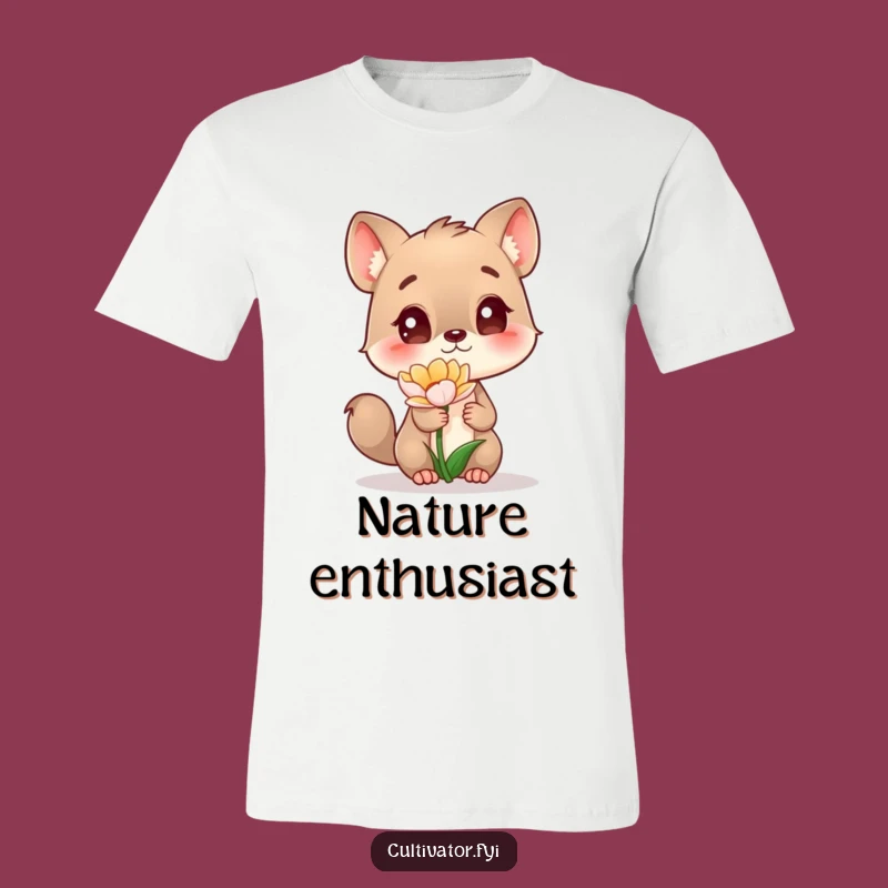 Funny Curious Animal T-Shirt: Fascinated by Flowers, A Perfect Nature Lover Gift