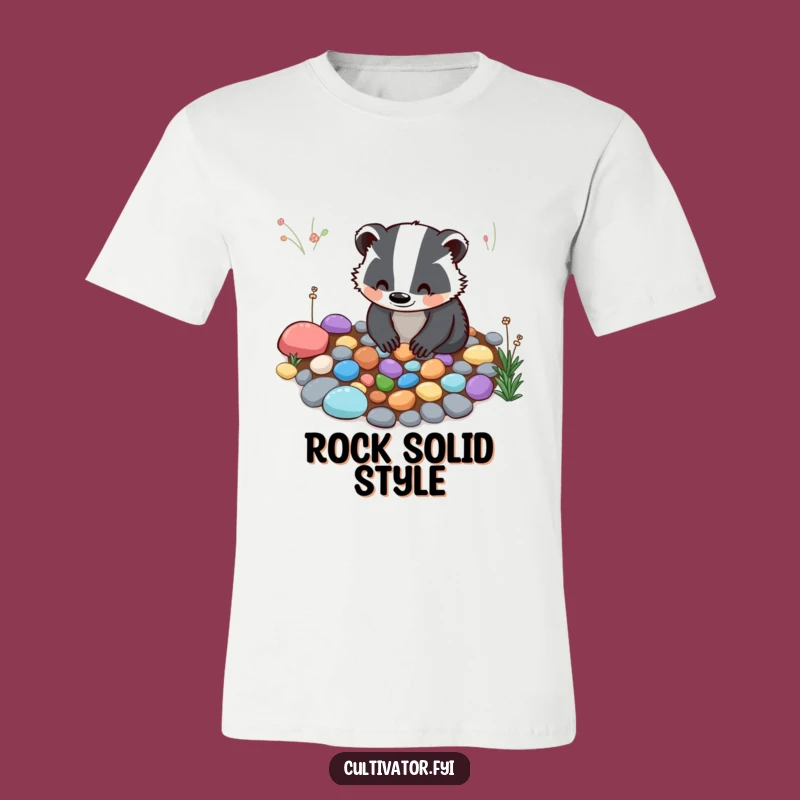 Funny Badger Garden T-Shirt - Whimsical Character's Path Creator Tee