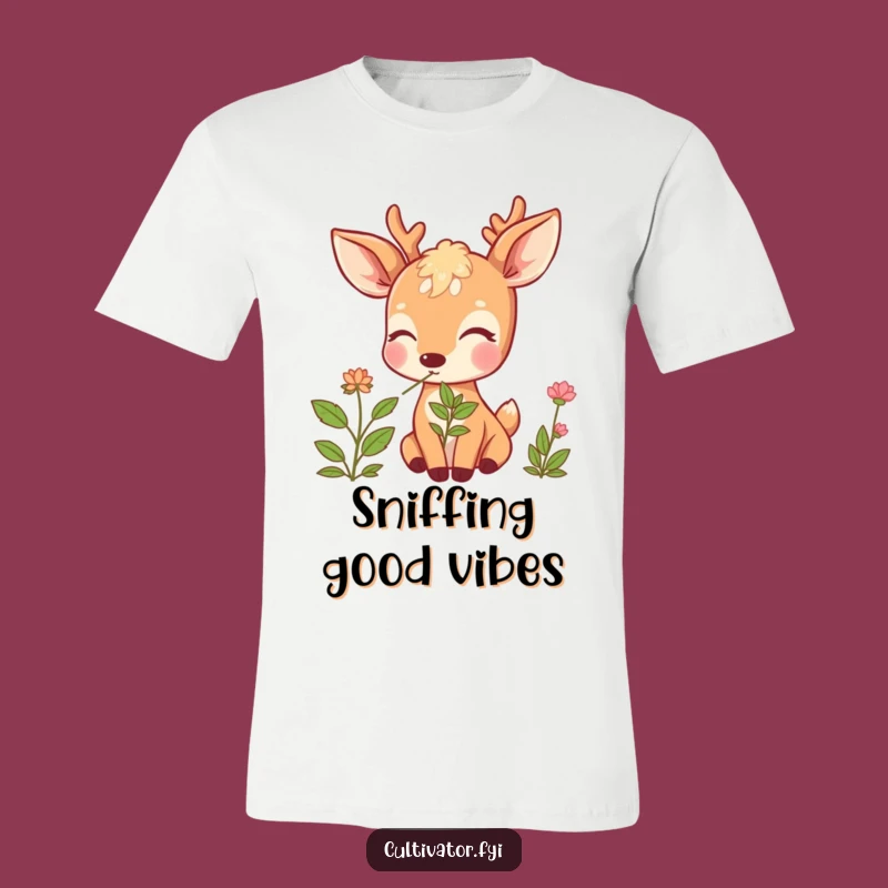 Funny Deer Herb Tee: Joyful Animal Nature Shirt, Wonderful Humorous Gift