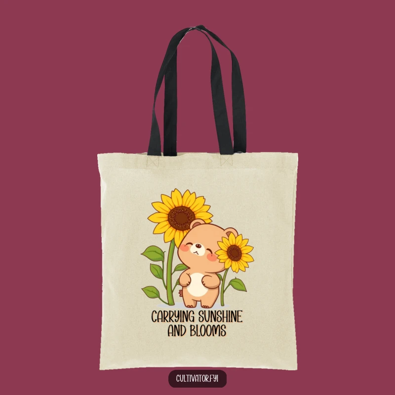 Funny Giggling Bear Tote Bag: Carry Humor and Nature - Eco-Friendly Funny Gift