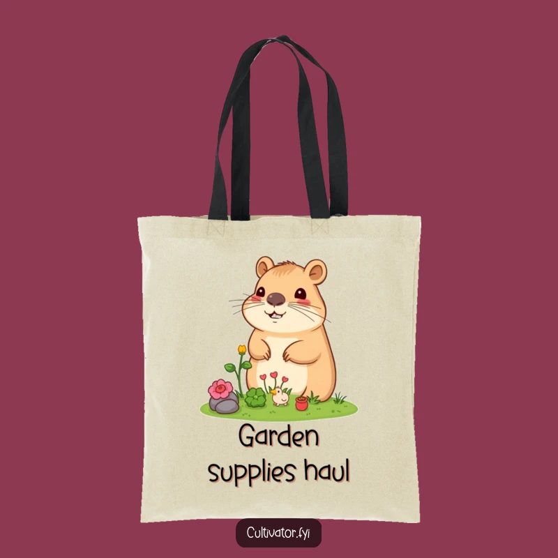 Funny Capybara Tote Bag: Stylish Garden Accessory, Great Funny Gift for Her