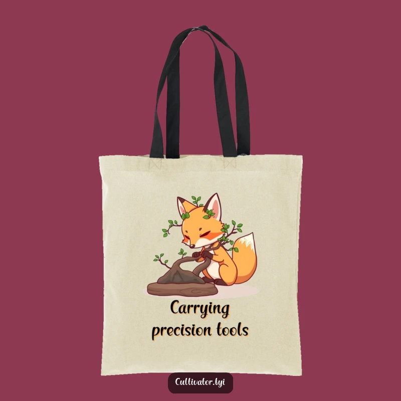 Funny Fox Bonsai Tote: Carry Your Focus & Fun