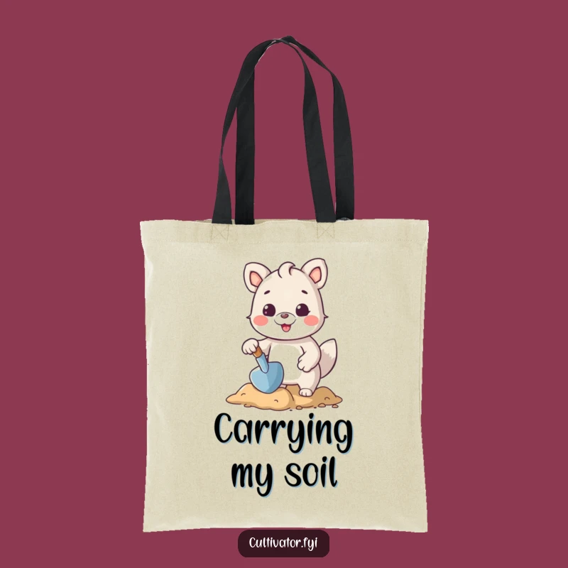 Funny Gardening Animal Tote Bag: Trowel Time Carryall - Sweet Funny Gift