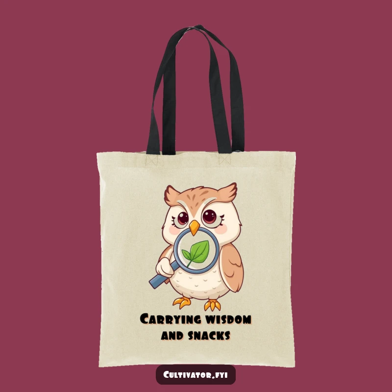 Funny Owl Magnifying Tote Bag - Carry Your Discoveries!
